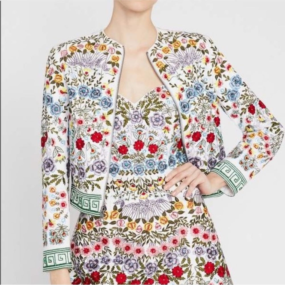 Alice + Olivia Yardley Jacket Embroidered and Beaded Size XS NWT - Picture 3 of 11